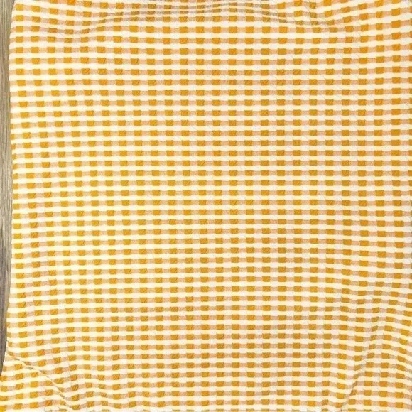 Cotton On Kids Girls Kerrie One Piece Orange and White Checkered Swimsuit Size 8 - Picture 2 of 8